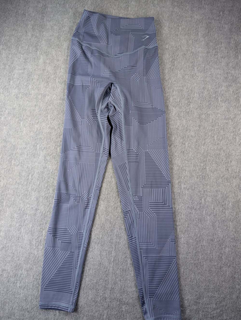 Gymshark Women's High Waisted Geometric Print Workout Leggings Blue Gray